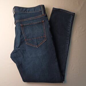 Mens Banana Republic Travel Jean Skinny Fit Size 33x30 Dark Wash